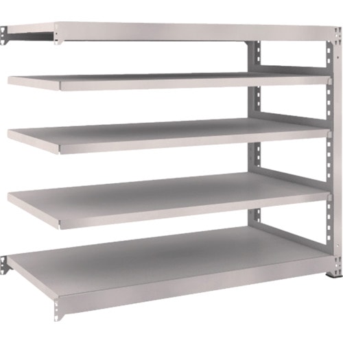 トラスコ中山 TRUSCO スチールラック M5型 W1500×D721×H1200 5段 連結 ネオグレー(ご注文単位1台)【直送品】