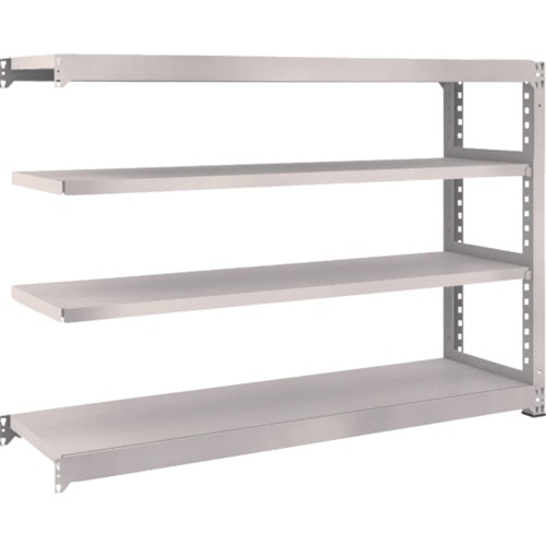 トラスコ中山 TRUSCO スチールラック M5型 W1800×D471×H1200 4段 連結 ネオグレー(ご注文単位1台)【直送品】