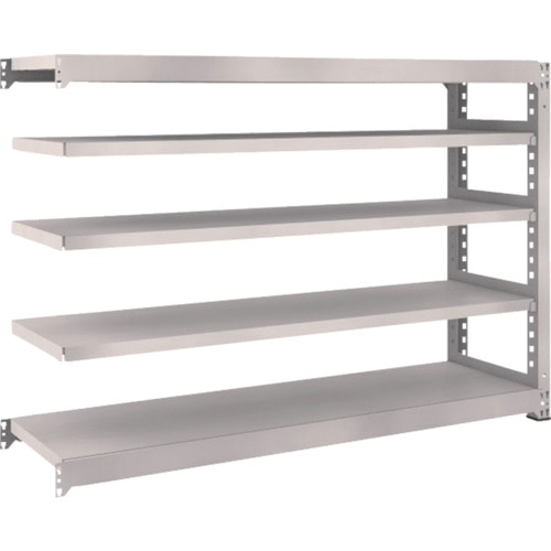 トラスコ中山 TRUSCO スチールラック M5型 W1800×D471×H1200 5段 連結 ネオグレー(ご注文単位1台)【直送品】