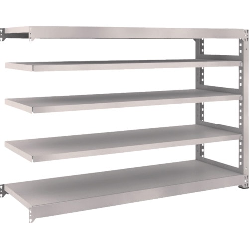 トラスコ中山 TRUSCO スチールラック M5型 W1800×D571×H1200 5段 連結 ネオグレー(ご注文単位1台)【直送品】