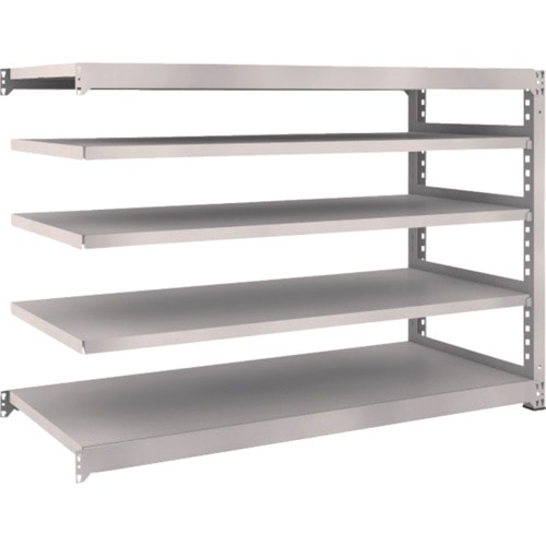 トラスコ中山 TRUSCO スチールラック M5型 W1800×D721×H1200 5段 連結 ネオグレー(ご注文単位1台)【直送品】