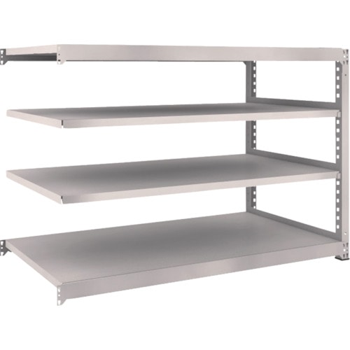 トラスコ中山 TRUSCO スチールラック M5型 W1800×D921×H1200 4段 連結 ネオグレー(ご注文単位1台)【直送品】