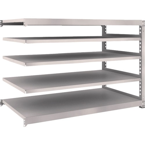 トラスコ中山 TRUSCO スチールラック M5型 W1800×D921×H1200 5段 連結 ネオグレー(ご注文単位1台)【直送品】