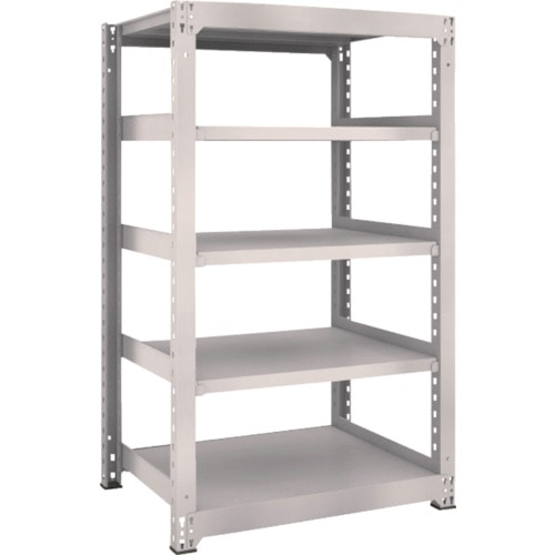 トラスコ中山 TRUSCO スチールラック M5型 W900×D721×H1500 5段 単体 ネオグレー（ご注文単位1台）【直送品】