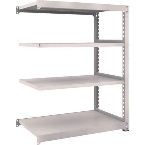 トラスコ中山 TRUSCO スチールラック M5型 W1200×D721×H1500 4段 連結 ネオグレー(ご注文単位1台)【直送品】