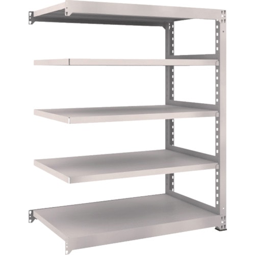 トラスコ中山 TRUSCO スチールラック M5型 W1200×D721×H1500 5段 連結 ネオグレー(ご注文単位1台)【直送品】