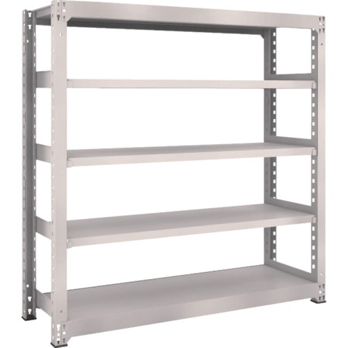 トラスコ中山 TRUSCO スチールラック M5型 W1500×D471×H1500 5段 単体 ネオグレー（ご注文単位1台）【直送品】