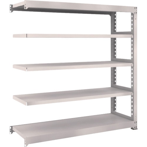 トラスコ中山 TRUSCO スチールラック M5型 W1500×D471×H1500 5段 連結 ネオグレー(ご注文単位1台)【直送品】