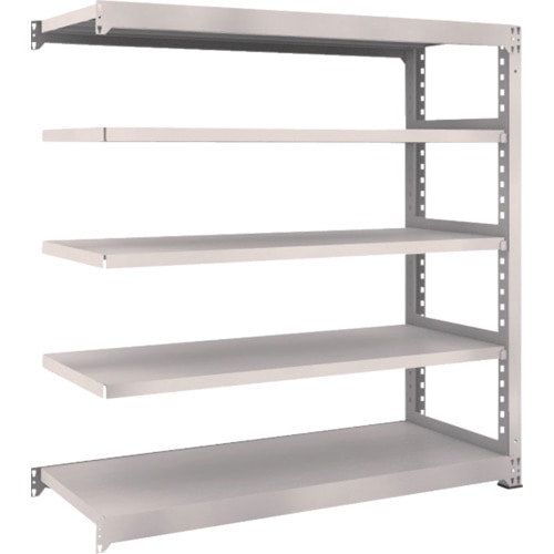 トラスコ中山 TRUSCO スチールラック M5型 W1500×D571×H1500 5段 連結 ネオグレー(ご注文単位1台)【直送品】