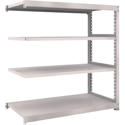 トラスコ中山 TRUSCO スチールラック M5型 W1500×D721×H1500 4段 連結 ネオグレー(ご注文単位1台)【直送品】