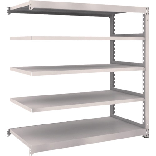 トラスコ中山 TRUSCO スチールラック M5型 W1500×D721×H1500 5段 連結 ネオグレー(ご注文単位1台)【直送品】