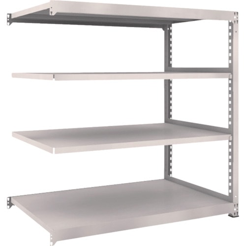 トラスコ中山 TRUSCO スチールラック M5型 W1500×D921×H1500 4段 連結 ネオグレー(ご注文単位1台)【直送品】