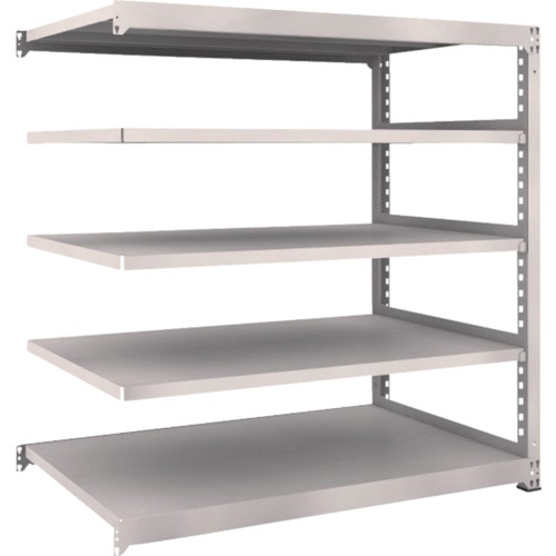 トラスコ中山 TRUSCO スチールラック M5型 W1500×D921×H1500 5段 連結 ネオグレー(ご注文単位1台)【直送品】