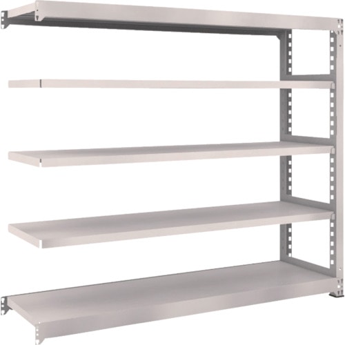 トラスコ中山 TRUSCO スチールラック M5型 W1800×D471×H1500 5段 連結 ネオグレー(ご注文単位1台)【直送品】