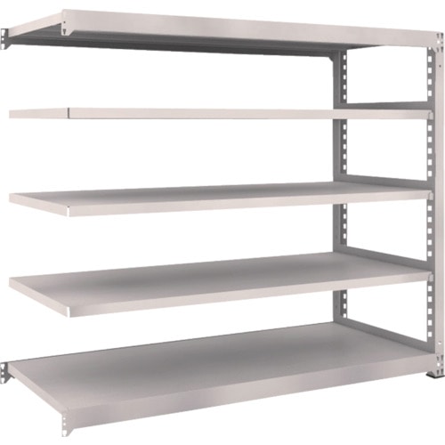トラスコ中山 TRUSCO スチールラック M5型 W1800×D721×H1500 5段 連結 ネオグレー(ご注文単位1台)【直送品】