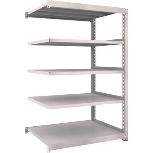 トラスコ中山 TRUSCO スチールラック M5型 W1200×D921×H1800 5段 連結 ネオグレー（ご注文単位1台）【直送品】