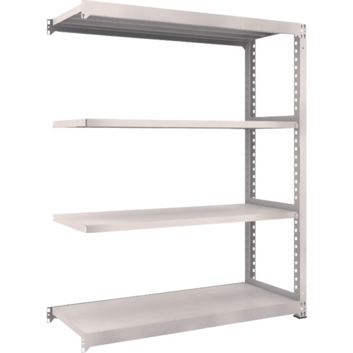 トラスコ中山 TRUSCO スチールラック M5型 W1500×D571×H1800 4段 連結 ネオグレー（ご注文単位1台）【直送品】