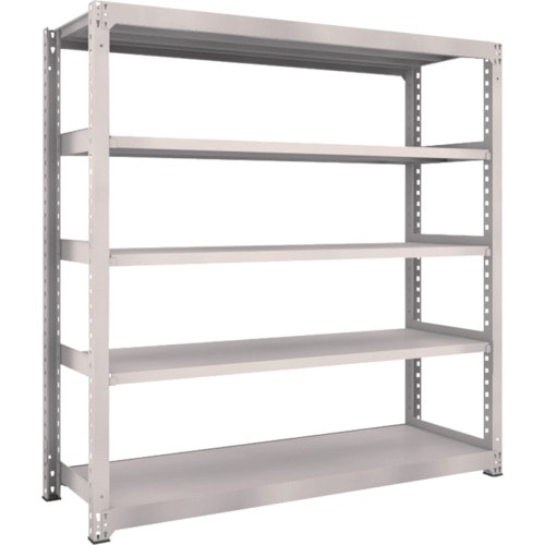 トラスコ中山 TRUSCO スチールラック M5型 W1800×D571×H1800 5段 単体 ネオグレー(ご注文単位1台)【直送品】