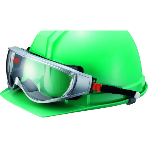 トラスコ中山 リケン 防曇ゴグル(密閉型・ヘルメット取付型・難燃性カバー付きスプリングバンドタイプ・メガネ併用可)(ご注文単位1個)【直送品】