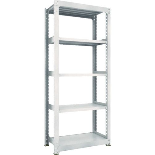 トラスコ中山 TRUSCO スチールラック M5型中量棚 900X471XH2100 5段 単体 ネオグレー(ご注文単位1台)【直送品】