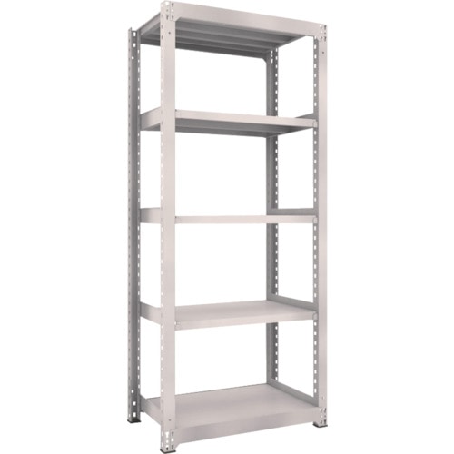 トラスコ中山 TRUSCO スチールラック M5型中量棚 900X571XH2100 5段 単体 ネオグレー(ご注文単位1台)【直送品】