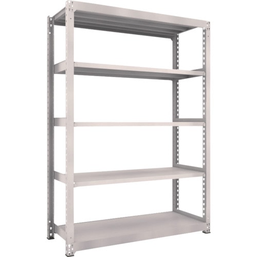 トラスコ中山 TRUSCO スチールラック M5型中量棚 1500X571XH2100 5段 単体 ネオグレー(ご注文単位1台)【直送品】