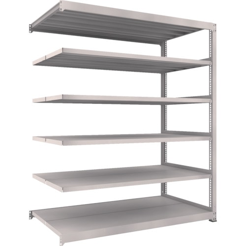 トラスコ中山 TRUSCO スチールラック M5型 W1800×D921×H2100 6段 連結 ネオグレー(ご注文単位1台)【直送品】