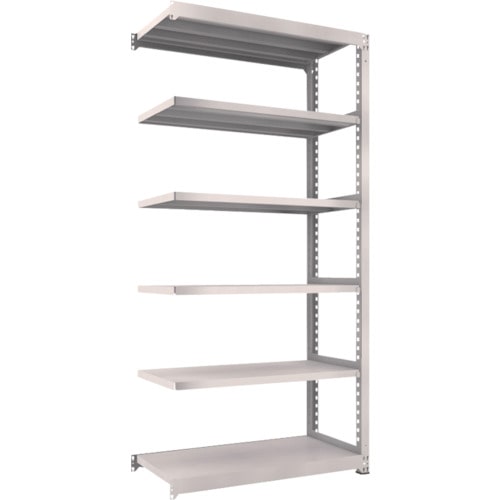 トラスコ中山 TRUSCO スチールラック M5型中量棚 1200X571XH2400 6段 連結 ネオグレー(ご注文単位1台)【直送品】