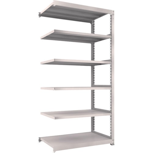 トラスコ中山 TRUSCO スチールラック M5型中量棚 1200X721XH2400 6段 連結 ネオグレー(ご注文単位1台)【直送品】