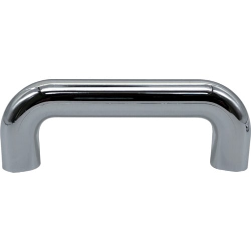 トラスコ中山 TRUSCO 丸棒取手 ABS樹脂 クロムメッキ 全長45mm 全高28mm ピッチ35mm 下穴深さ15(B1トラスタッピンねじ4×30 2本付)（ご注文単位1個）【直送品】