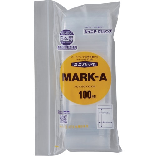 トラスコ中山 セイニチ 「ユニパック」 MARK-A 70×50×0.04 100枚入(ご注文単位1袋)【直送品】