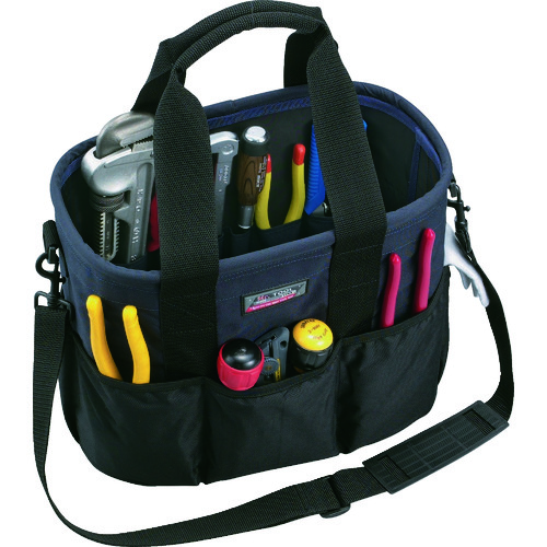 トラスコ中山 リングスター ミスターツールバッグMB-360Uブラック/ブルー(ご注文単位1個)【直送品】