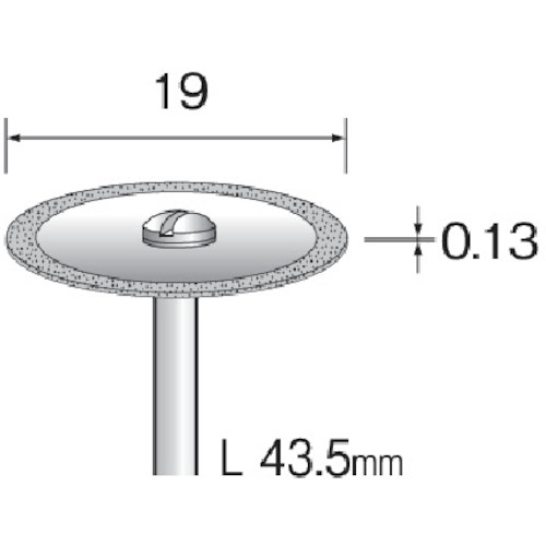 トラスコ中山 ミニモ 電着ダイヤモンドカッティングディスク Φ19 #400 852-7882(ご注文単位1本)【直送品】