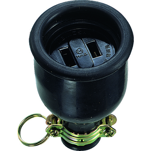 トラスコ中山 明工 防水コネクターボデー2P(ご注文単位1個)【直送品】