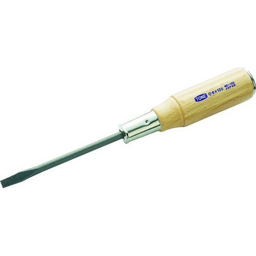 トラスコ中山 TONE 貫通ドライバー(木柄) (-)0.6X4.5(ご注文単位1本)【直送品】
