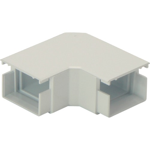 トラスコ中山 マサル エムケーダクト付属品 平面マガリ 2号 ミルキーホワイト(ご注文単位1個)【直送品】