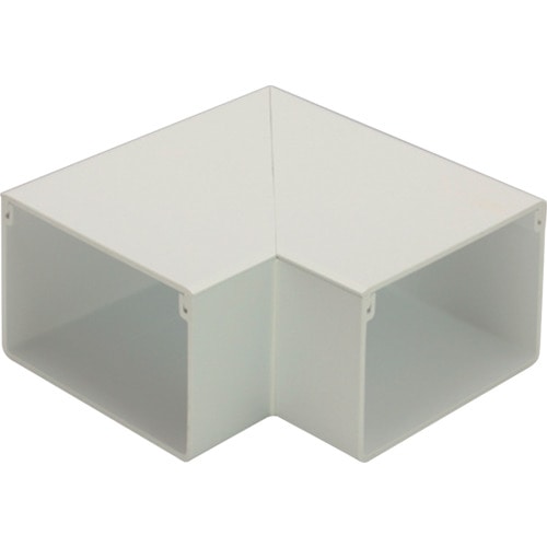 トラスコ中山 マサル エムケーダクト付属品 平面マガリ 5号 ミルキーホワイト(ご注文単位1個)【直送品】