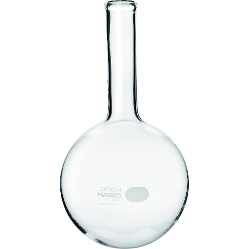 トラスコ中山 HARIO 丸底フラスコ 2000ml(ご注文単位1個)【直送品】