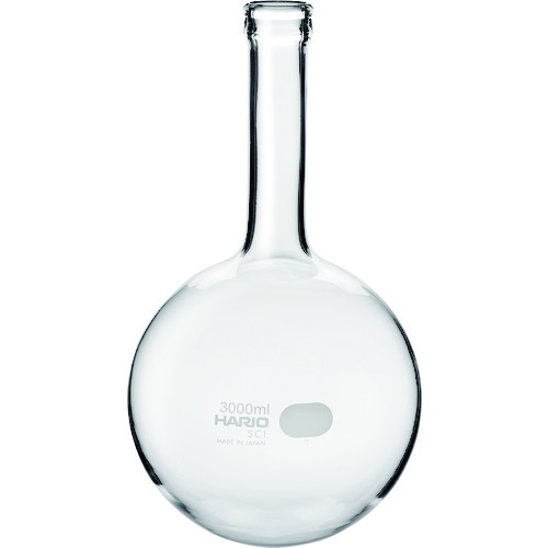 トラスコ中山 HARIO 丸底フラスコ 3000ml(ご注文単位1個)【直送品】