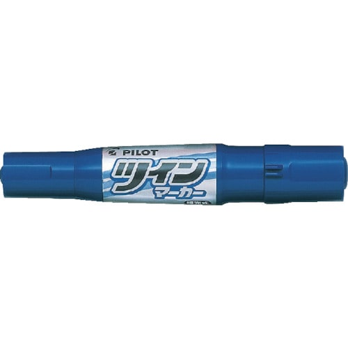 トラスコ中山 パイロット 油性マーカー ツインマーカー 細・太 ブルー(ご注文単位1本)【直送品】