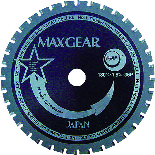 トラスコ中山 チップソージャパン マックスギア鉄鋼用160(ご注文単位1枚)【直送品】