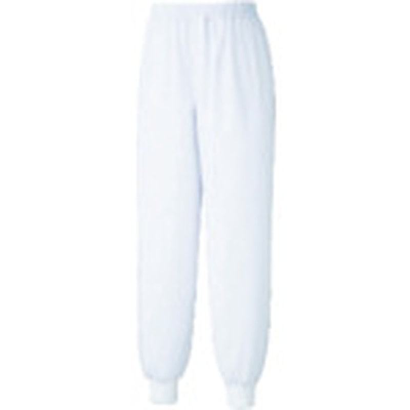 トラスコ中山 ミドリ安全 異物混入防止スラックス 男性用 ホワイト L(ご注文単位1着)【直送品】