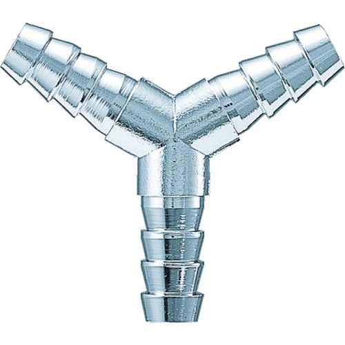 トラスコ中山 TRUSCO ホース用継手 三叉ホース口 1/4 5個入(ご注文単位1パック)【直送品】