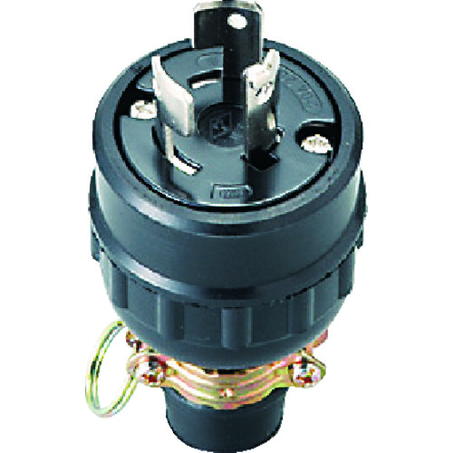 トラスコ中山 明工 引掛ゴムプラグ3P防水兼用（ご注文単位1個）【直送品】