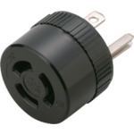 トラスコ中山 明工 引掛転換アダプター接地2P黒（ご注文単位1個）【直送品】