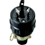 トラスコ中山 明工 引掛ゴムプラグ接地2P防水兼用（ご注文単位1個）【直送品】