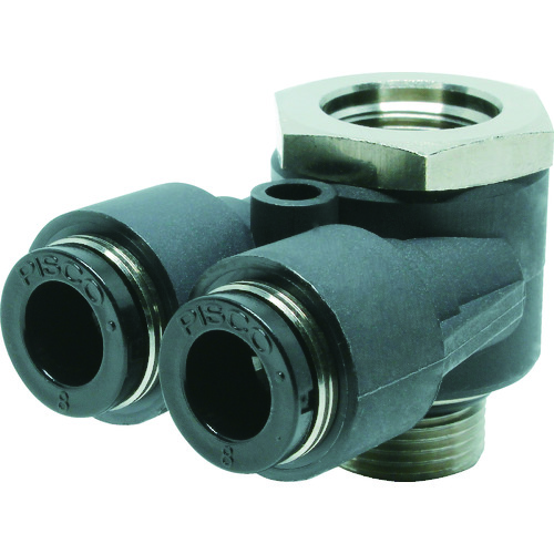 トラスコ中山 ピスコ メインブロック エア取出ポート ユニバーサルブランチ　474-4667（ご注文単位1個）【直送品】