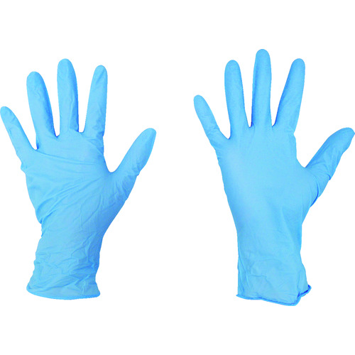 トラスコ中山 東京パック MJニトリルグローブ ブルーPF SS (100枚入)(ご注文単位1箱)【直送品】