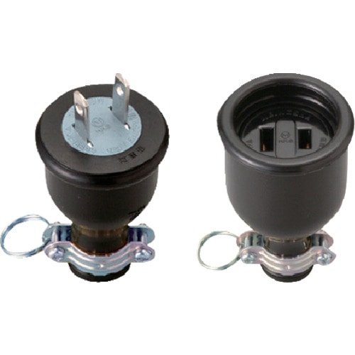 トラスコ中山 明工 2P15A防水コネクター組(ご注文単位1個)【直送品】