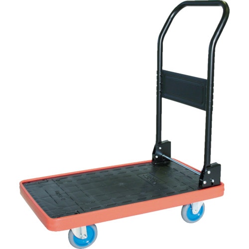 トラスコ中山 TRUSCO MKP樹脂製台車 折りたたみ式 716X436 エアキャスター付(ご注文単位1台)【直送品】